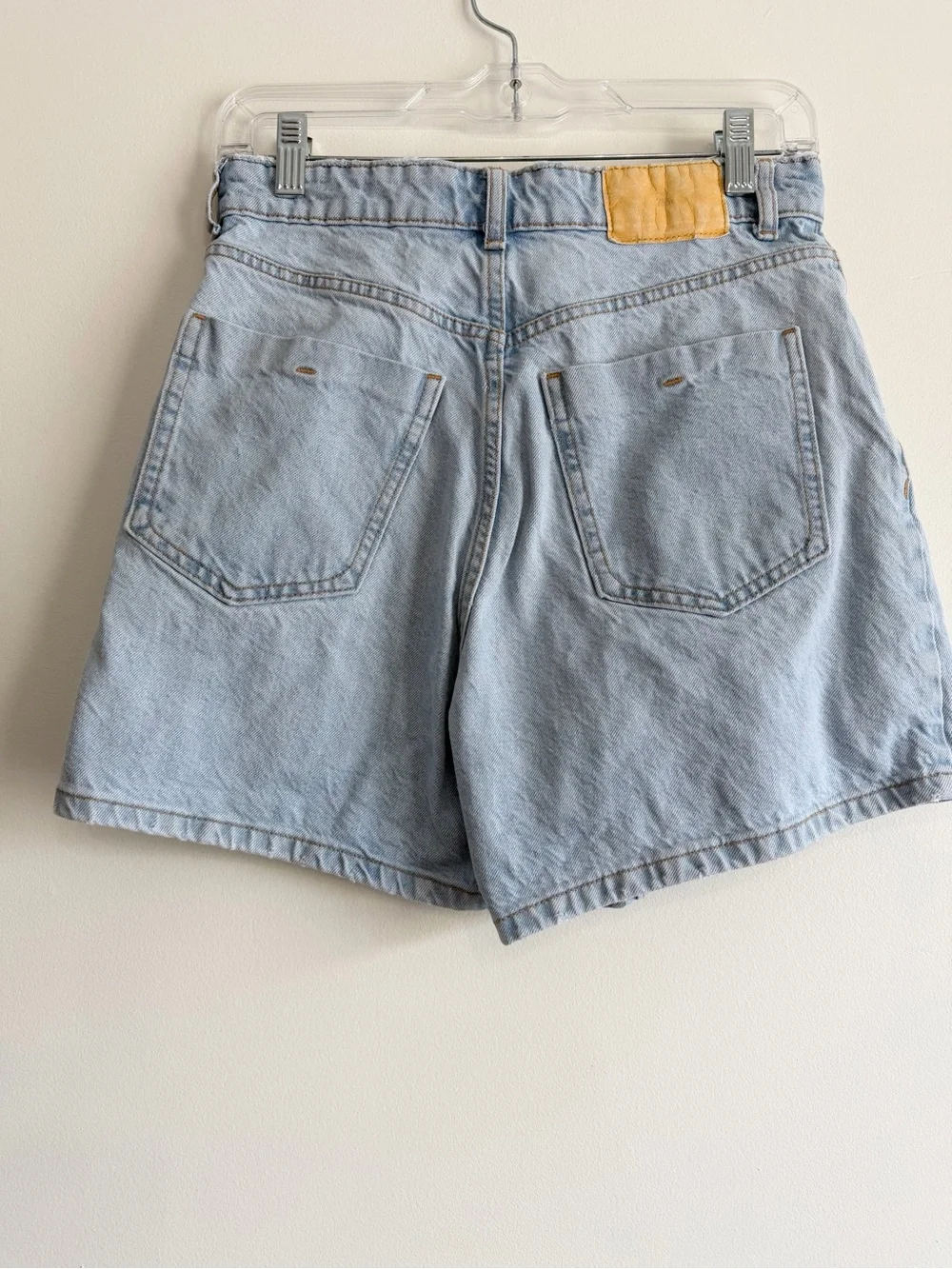 Zara Light Blue High-Rise Denim Shorts Mom Jorts Y2K Light Wash